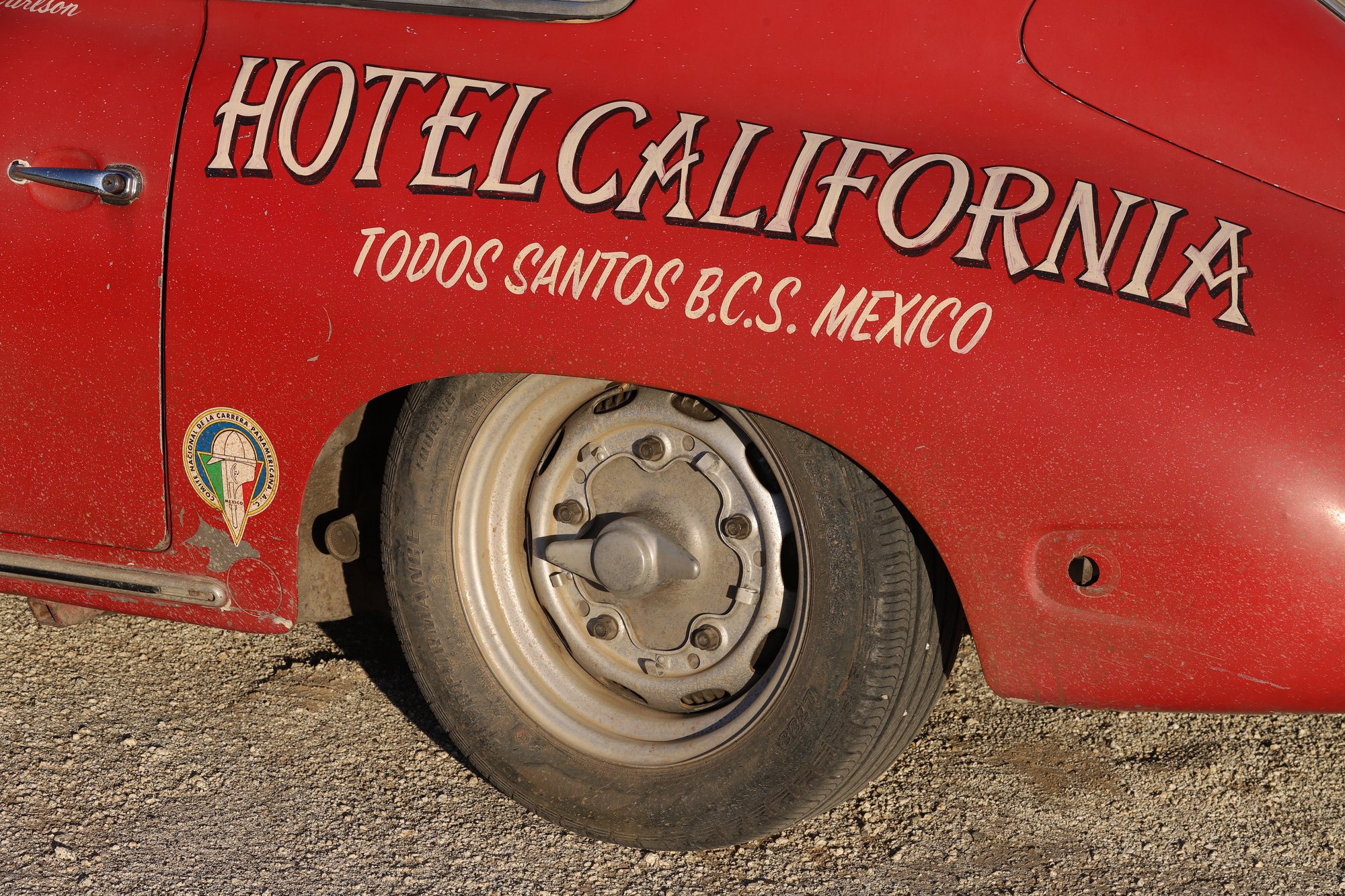 Check out the rare hubcaps mounted between the wheels and the brake drums.