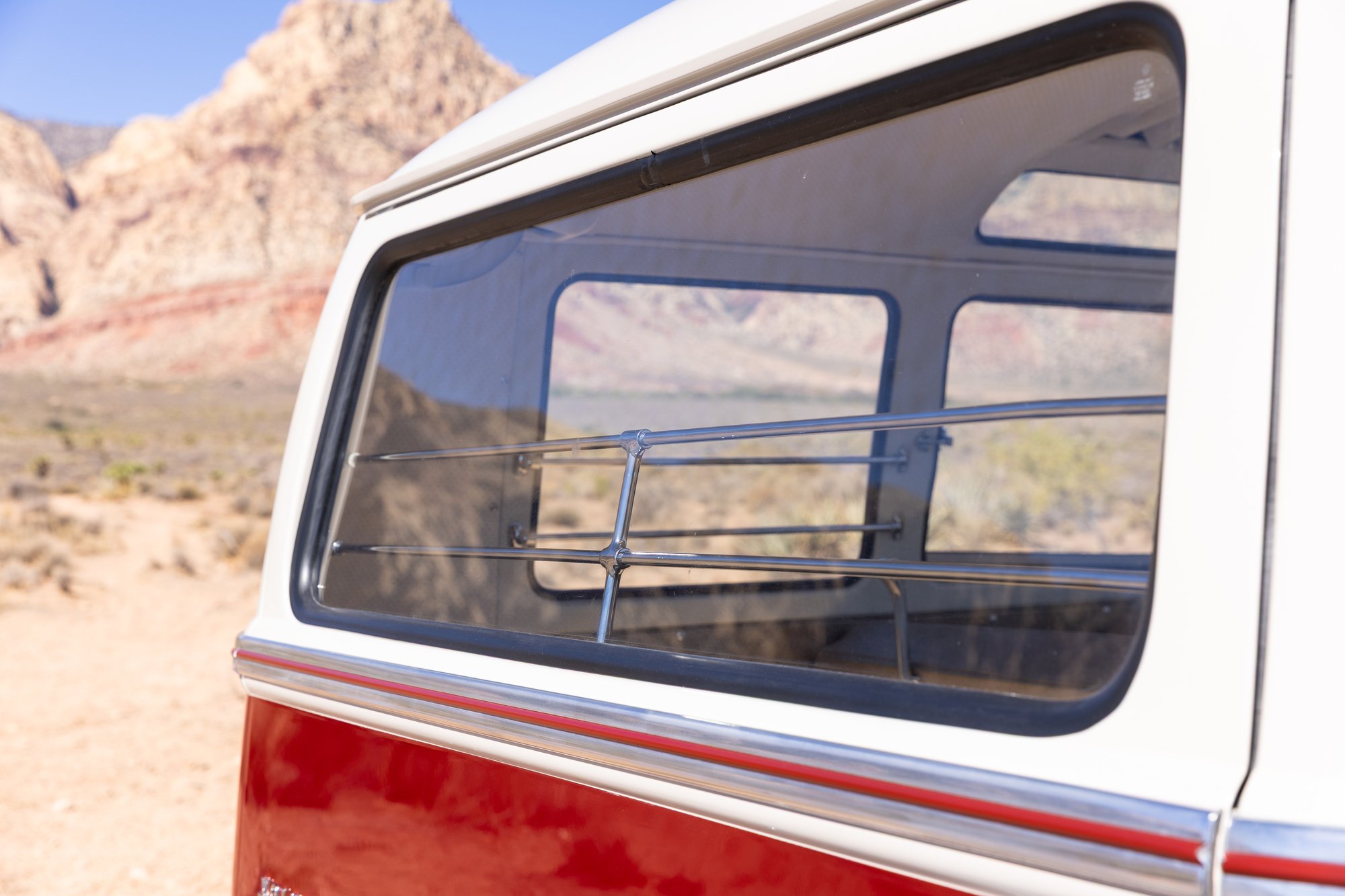 Jail bars are fitted to the rear window and rearmost side windows only.