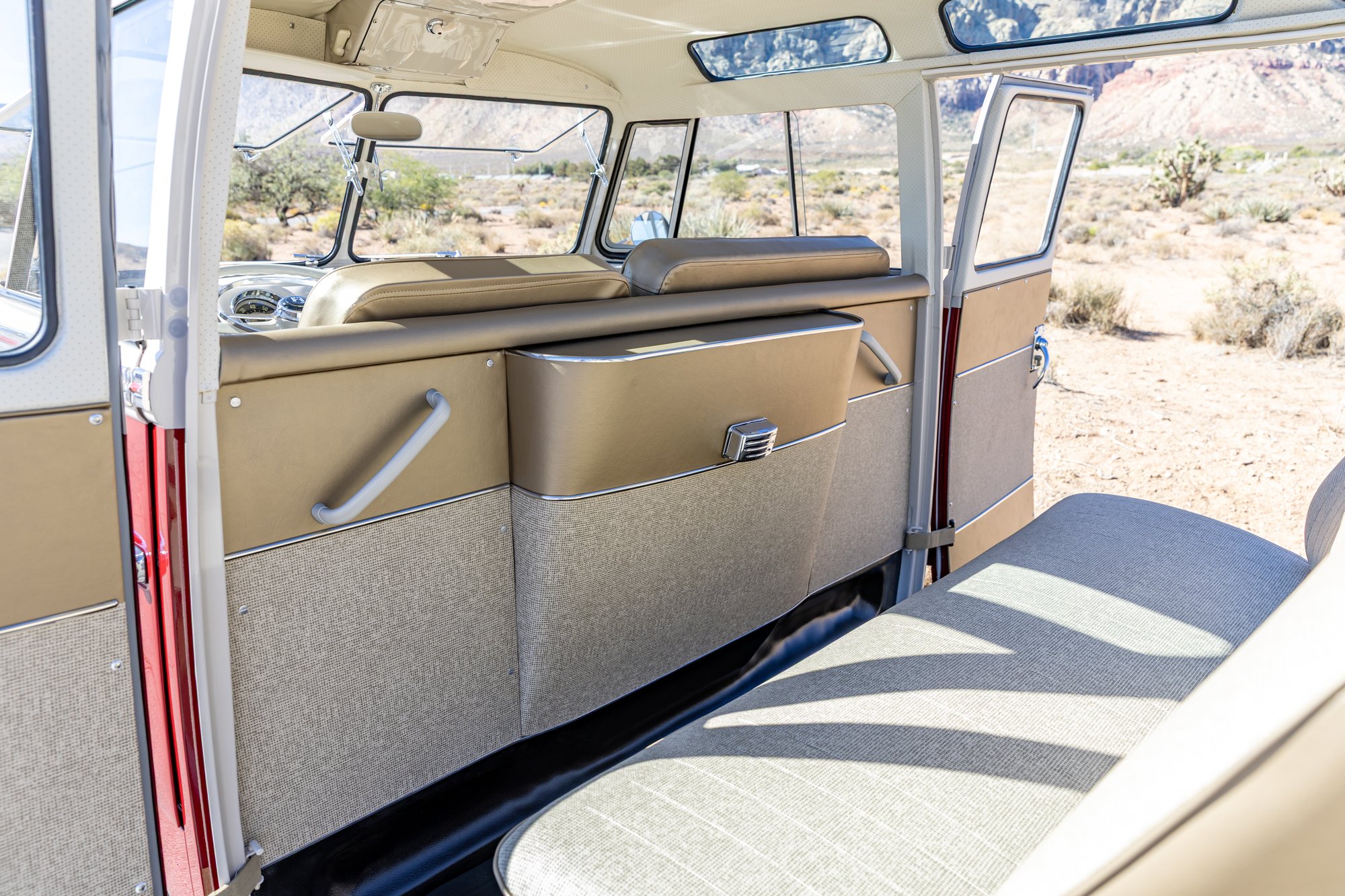 Interior upholstery and panels were crafted by West Coast Classic Interiors.