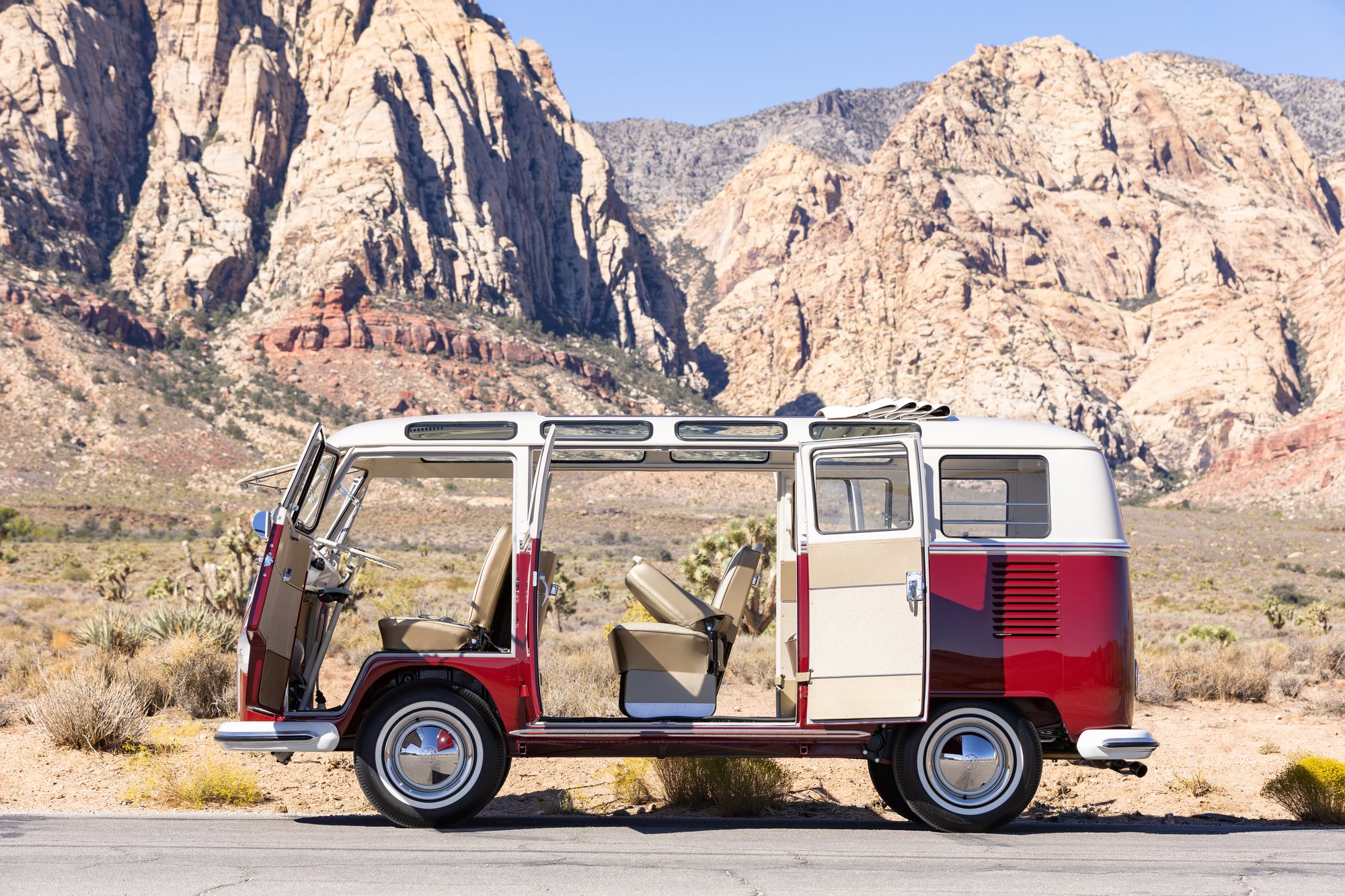 A wide-open view with seating for nine - the Double Door Deluxe is ready to roll.